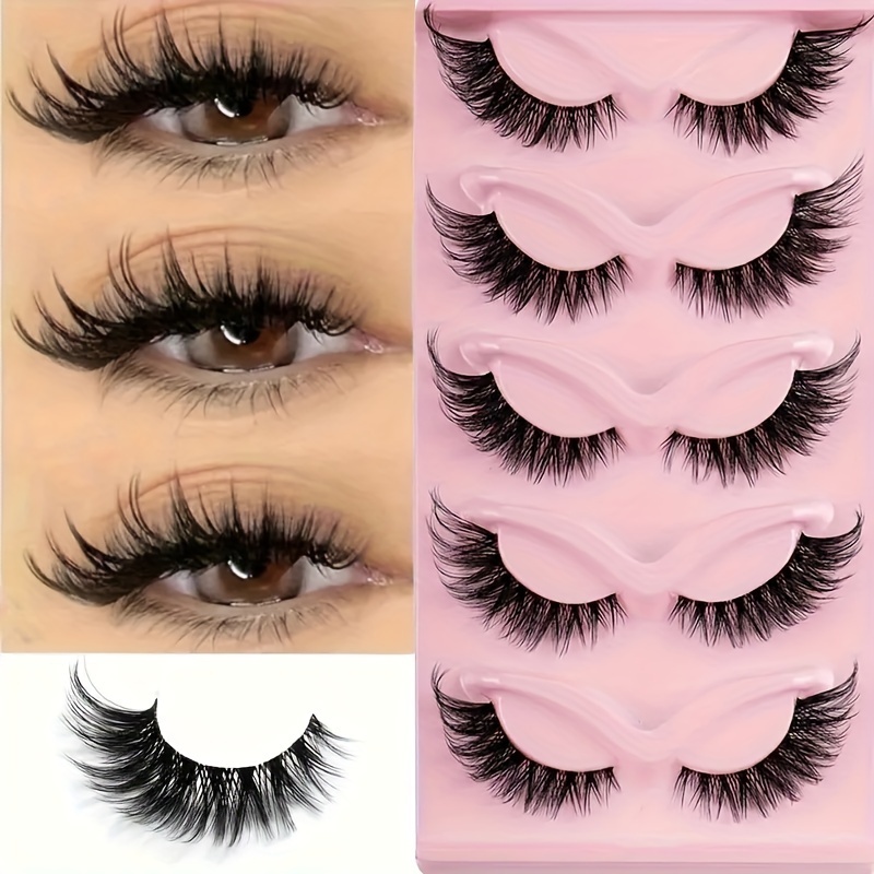 Eyelash Extension Cat Eye - 5 Pairs Cat Eye False Eyelashes
