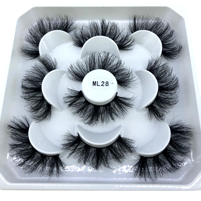Eyelash Extension Full Set - New 5 Pairs 8-25mm Natural 3D