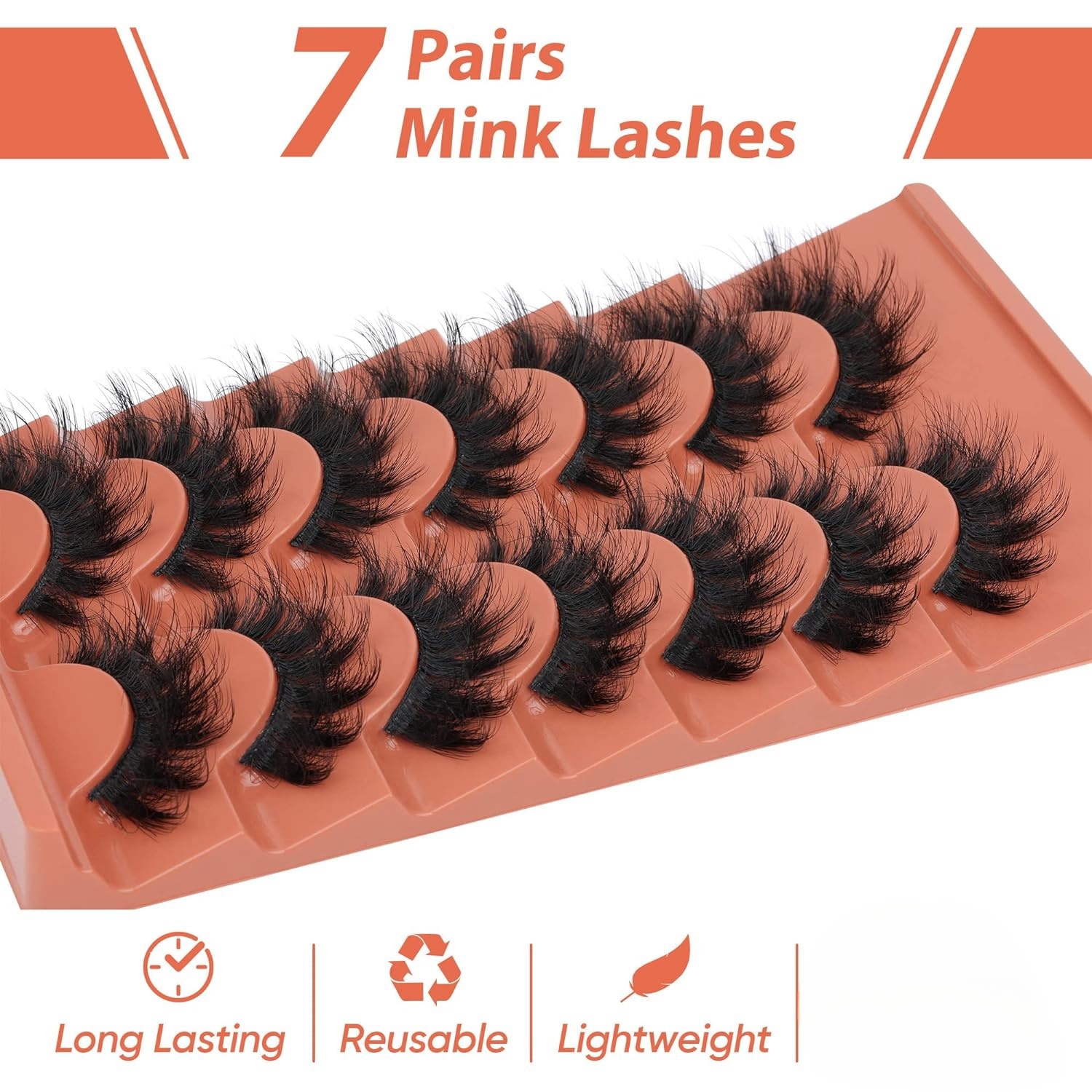 7pairs Fluffy Lashes 8D False  - Eyelash Extension Cat Eye ulasan dan harga
