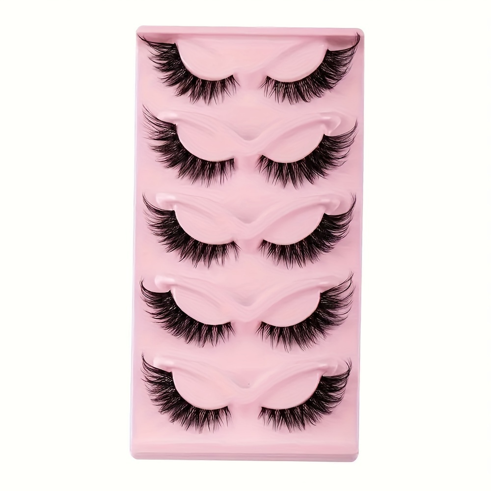 5 Pairs Cat Eye False Eyelashe - Eyelash Extension Cat Eye ulasan dan harga