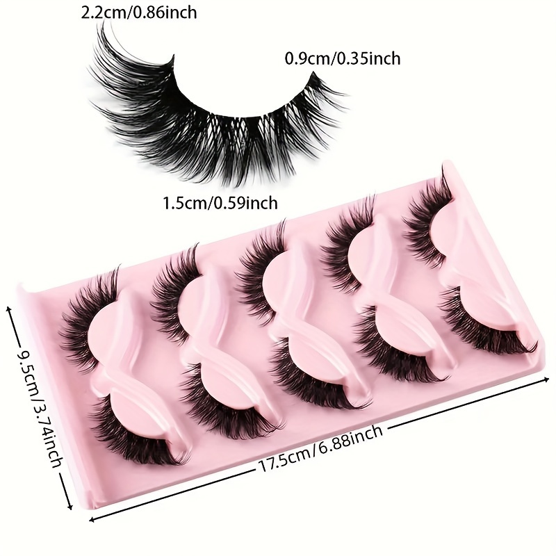 5 Pairs Cat Eye False Eyelashe - Eyelash Extension Cat Eye ulasan dan harga