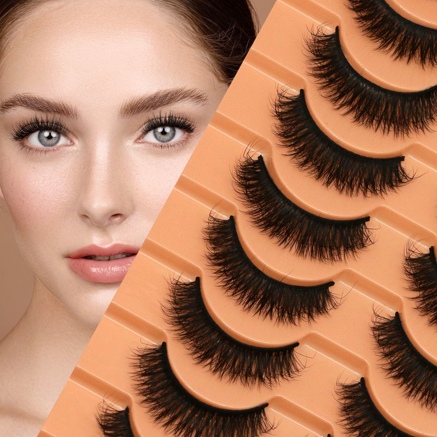 10 Pairs Lashes 6D Faux Mink E - Faux Mink Lash ulasan dan harga