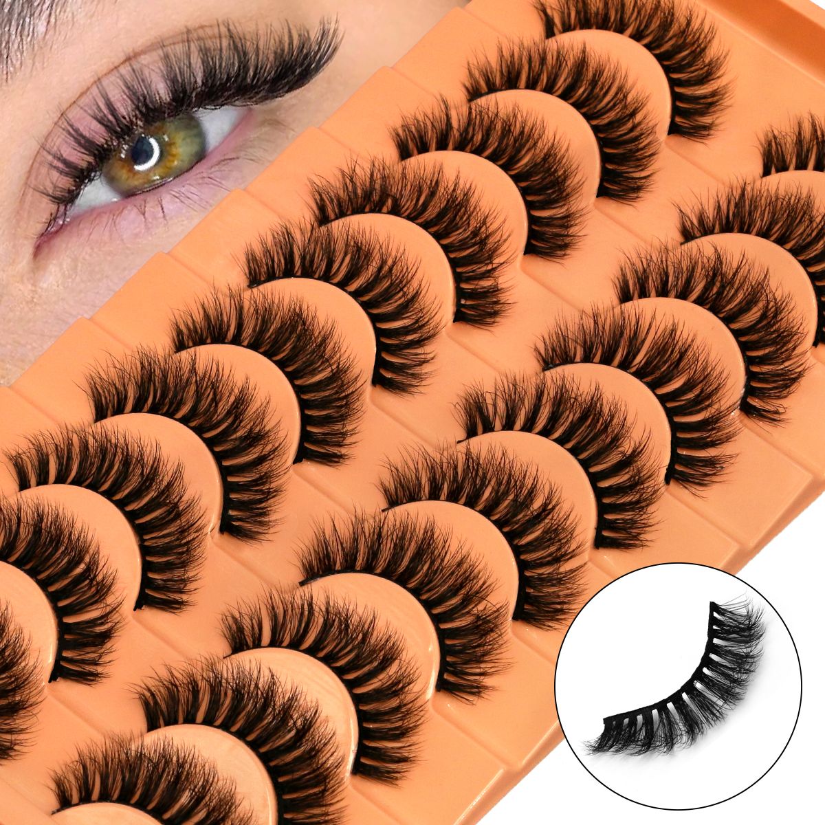 10 Pairs Lashes 6D Faux Mink E - Faux Mink Lash ulasan dan harga