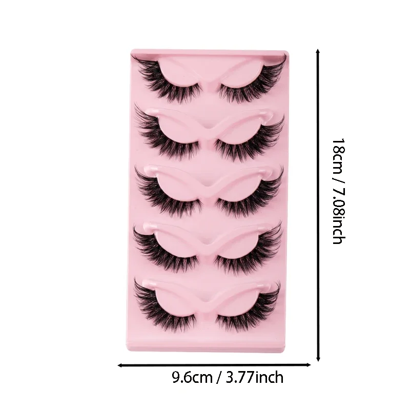 5 Pairs Cat Eye Lashes Faux Mi - Eyelash Extension Cat Eye ulasan dan harga