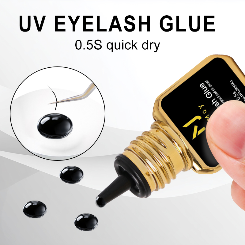 JOMAY Black UV Lash Glue 0.5S  - Eyelash Extension Glue For Sensitive Eyes ulasan dan harga