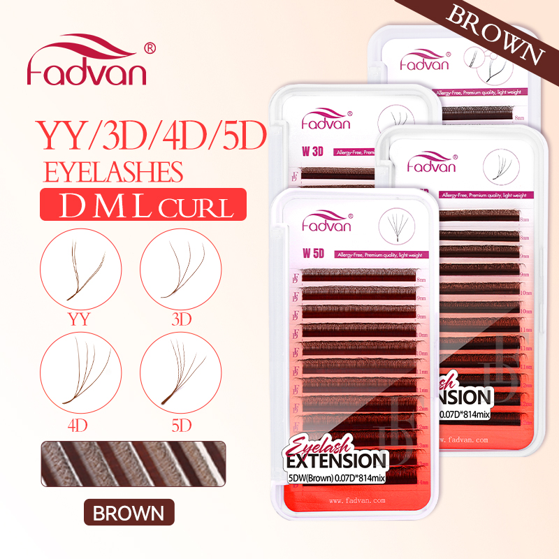 FADVAN Brown 4D/3D/5D lashes W - Eyelash Extension Equipment ulasan dan harga