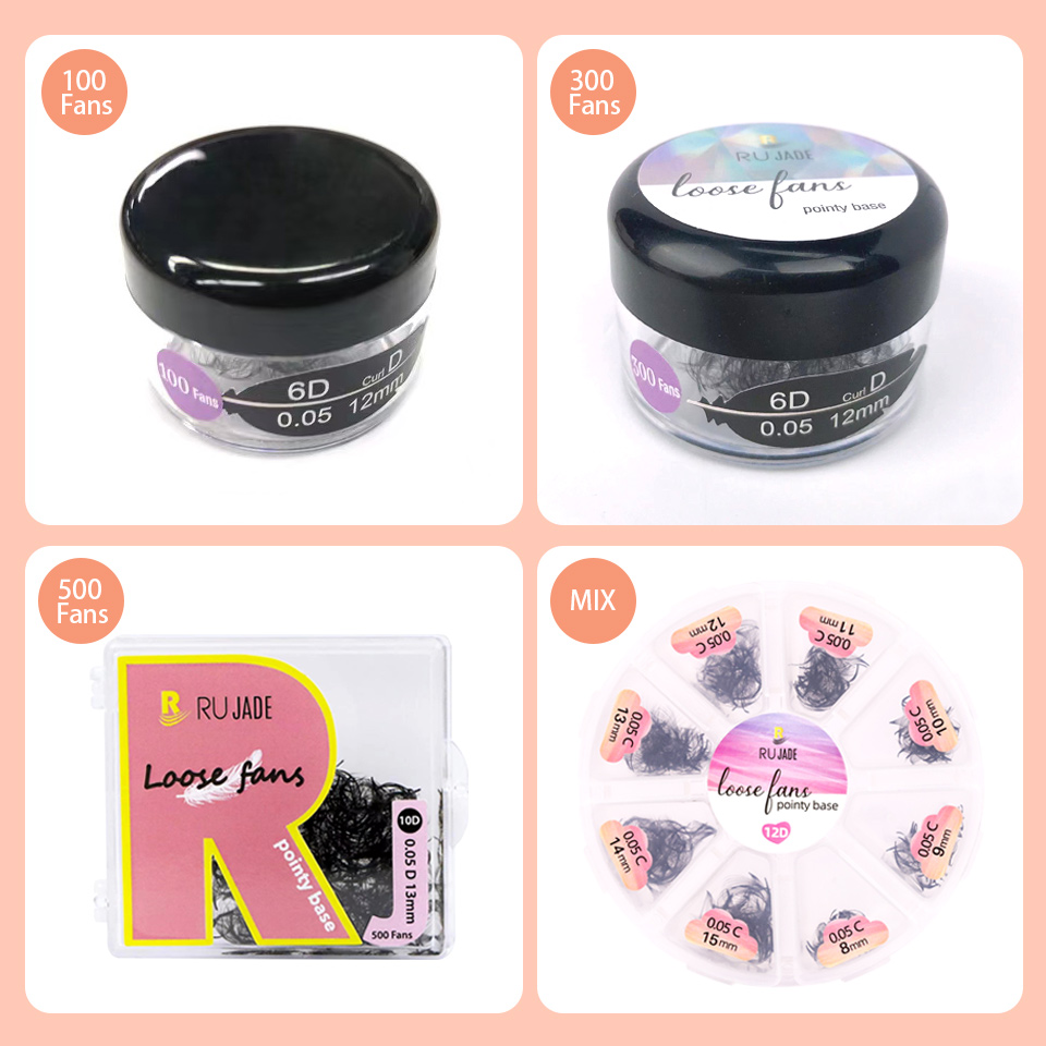 RUJADE Thin Pointy Base Premad - Eyelash Extension Equipment ulasan dan harga