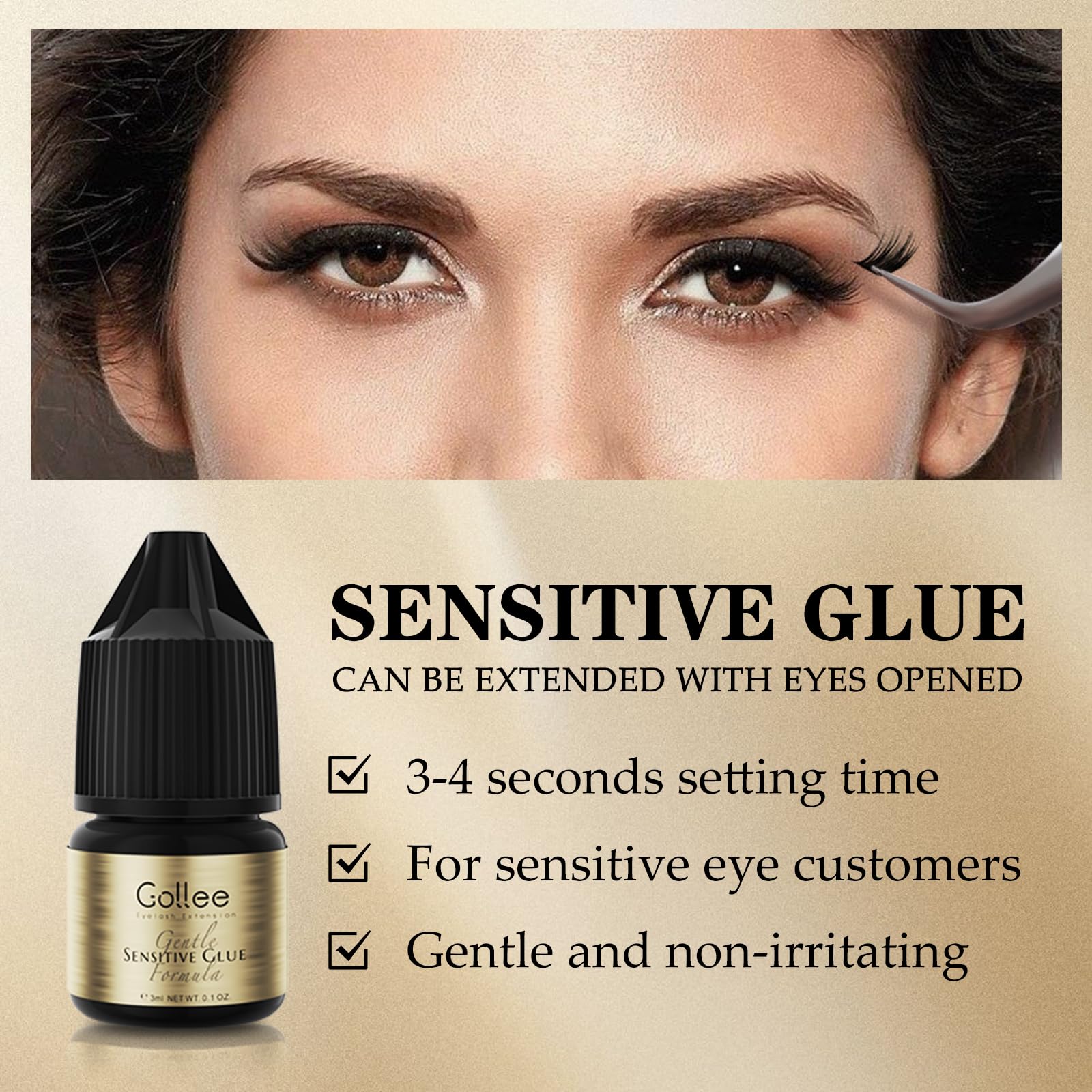 Gollee Eyelash Adhesive Cluste - Eyelash Extension Glue For Sensitive Eyes ulasan dan harga