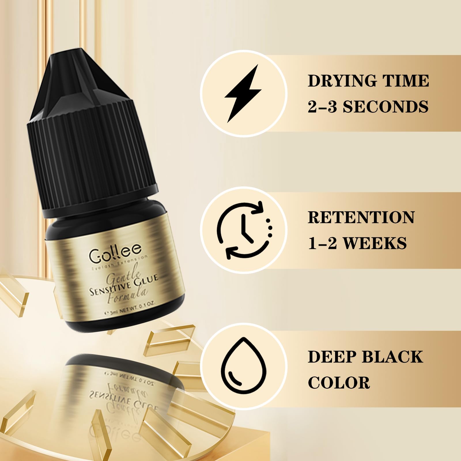 Gollee Eyelash Adhesive Cluste - Eyelash Extension Glue For Sensitive Eyes ulasan dan harga