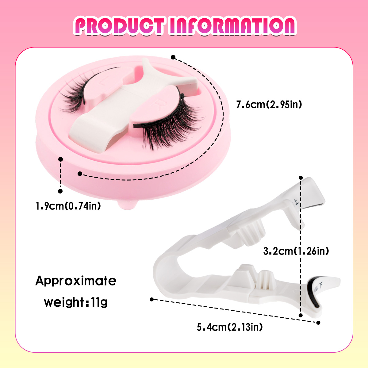 New 1 Pair Magnetic Eyelashes  - Faux Mink Lash ulasan dan harga
