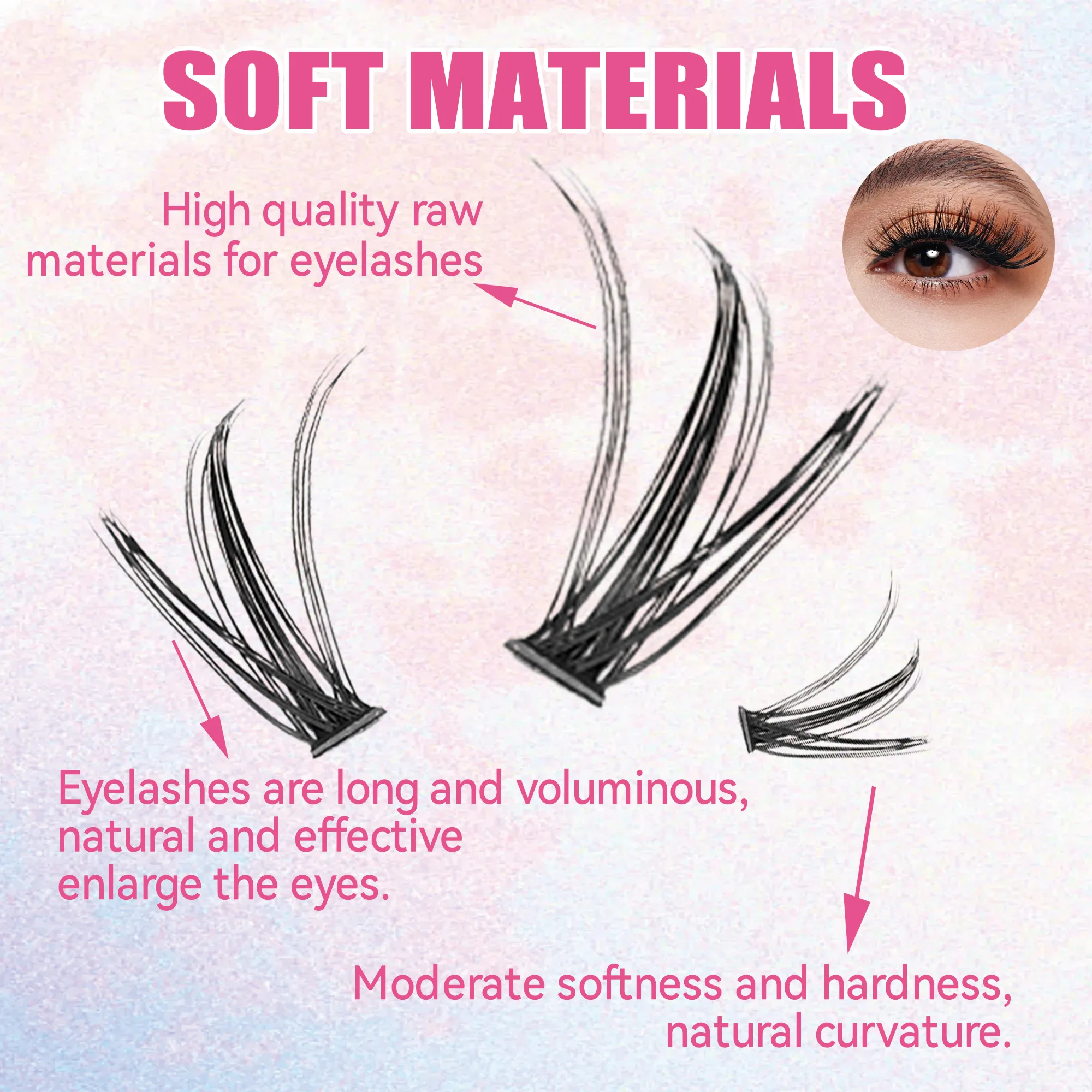 Eyelashes 200 PCS Clusters Las - Eyelash Extension Full Set ulasan dan harga