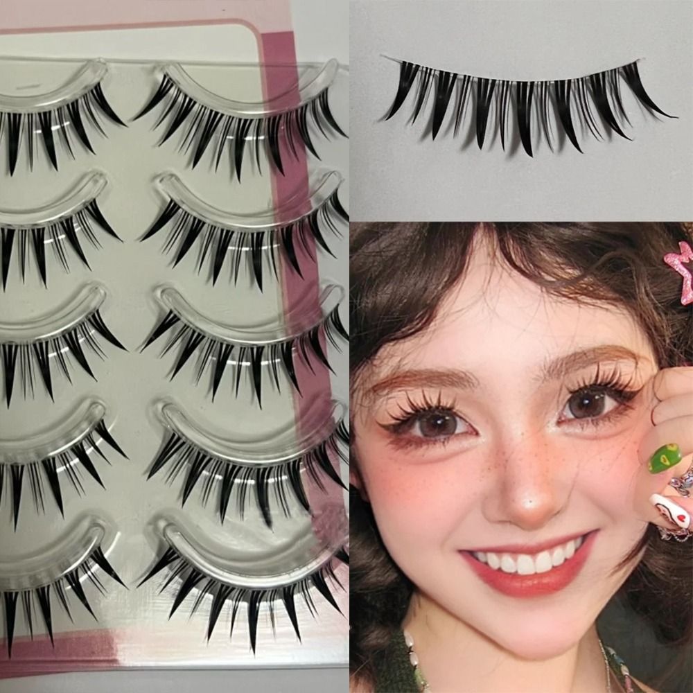 5 Pairs Pack Japanese Cosplay  - Faux Mink Lash ulasan dan harga